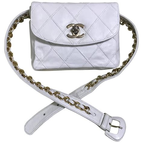 chanel white fanny pack|Chanel fanny pack for women.